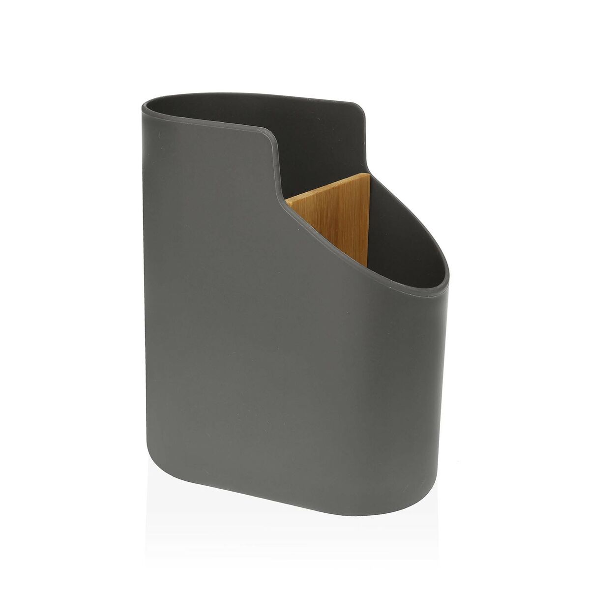 Kruka för köksredskap Versa Grå 8,5 x 17,6 x 15 cm ABS Bambu