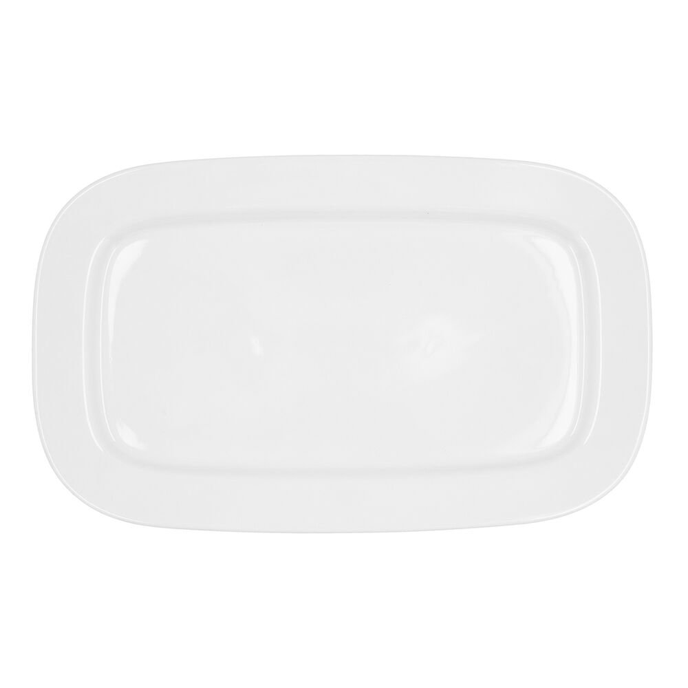 Servingsfat Bidasoa Glacial Keramik Vit (36 x 21 cm) (Pack 3x) - 2