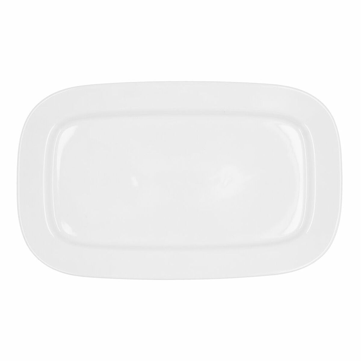 Servingsfat Bidasoa Glacial Keramik Vit (36 x 21 cm) (Pack 3x) - 5