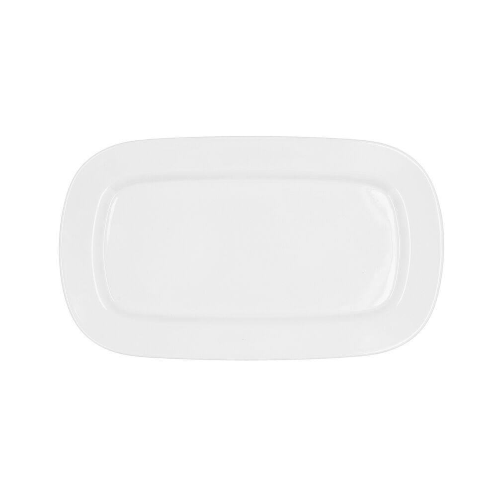 Servingsfat Bidasoa Glacial Keramik Vit (31 x 18 cm) (Pack 6x) - 2