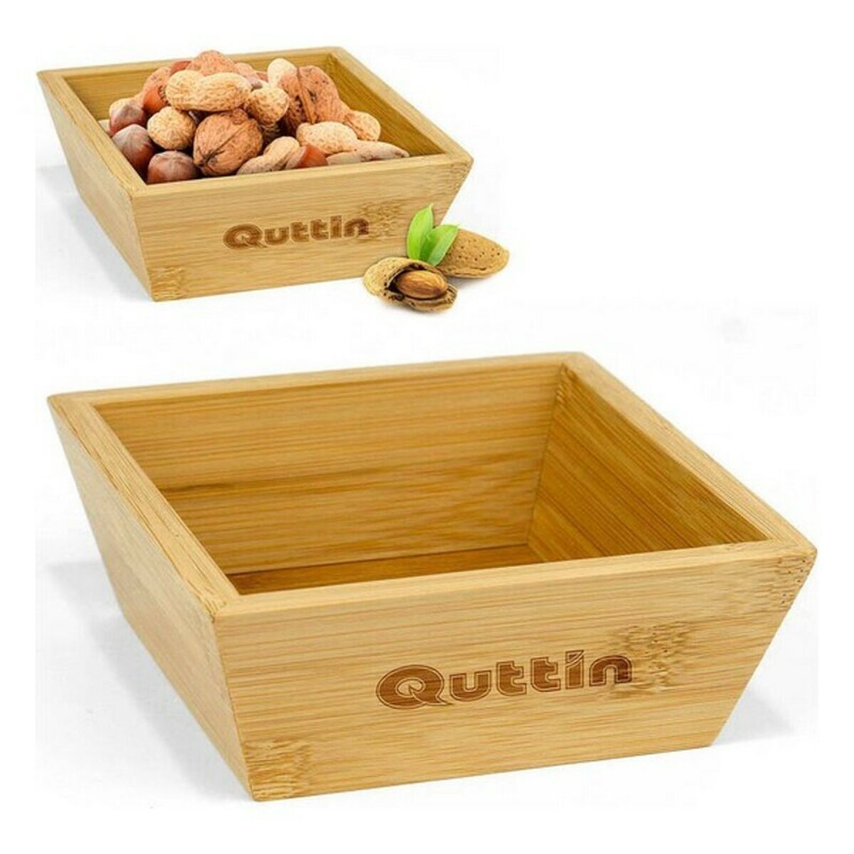 Skål Quttin Bambu, Mått: 12 x 12 x 5 cm - 12