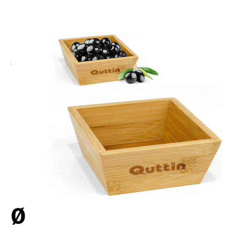 Skål Quttin Bambu, Mått: 16 x 16 x 5 cm - 5