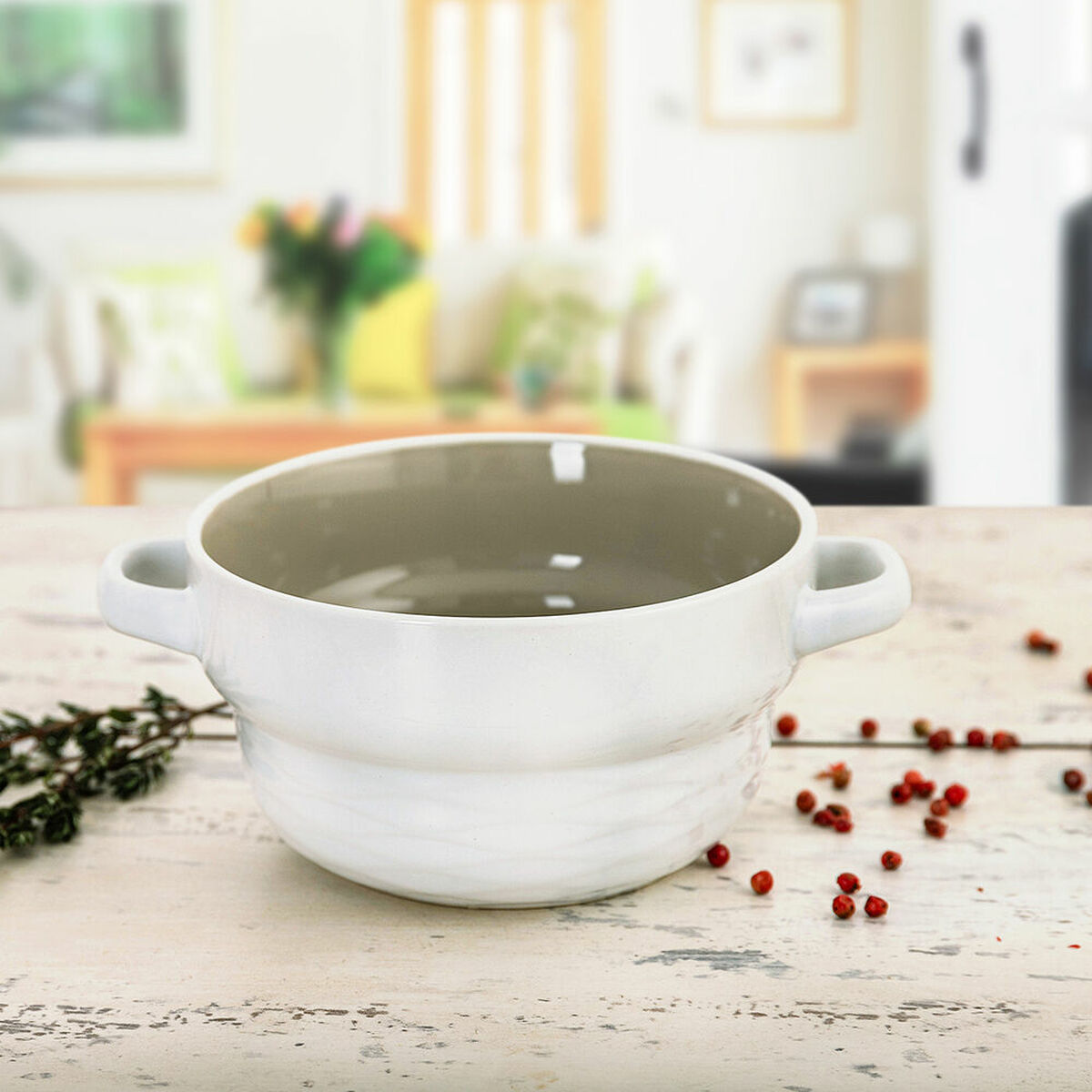 Soppskålar för Consommé Quid Vita Dvobarvna 500 ml (6 Delar) (Pack 6x) - 5