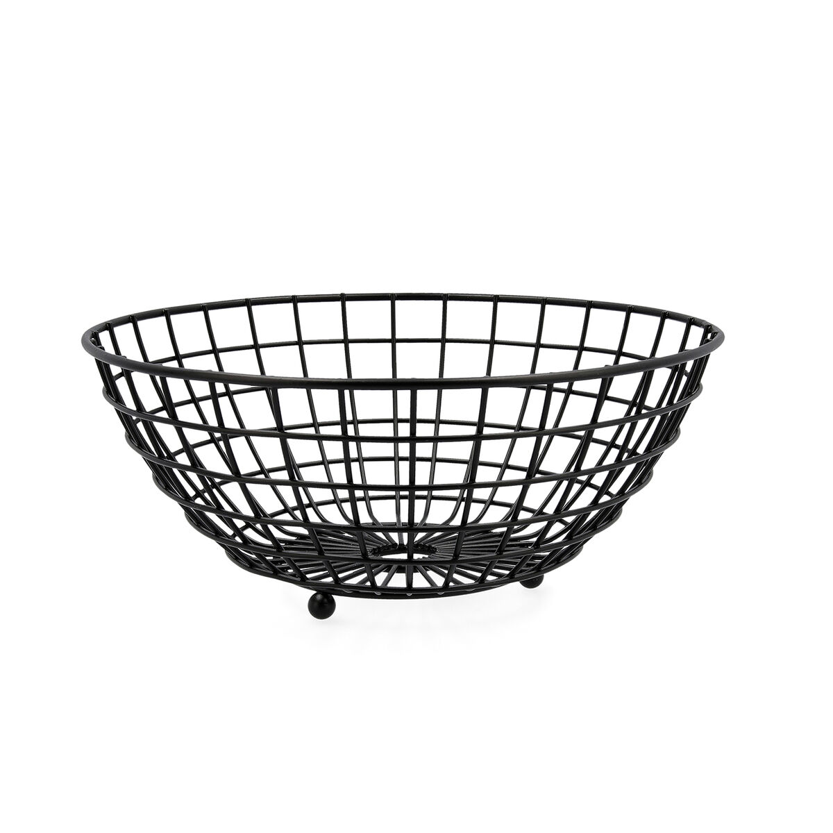Fruktskål Quid Ebano 28 x 11,5 cm Svart Metall - 3