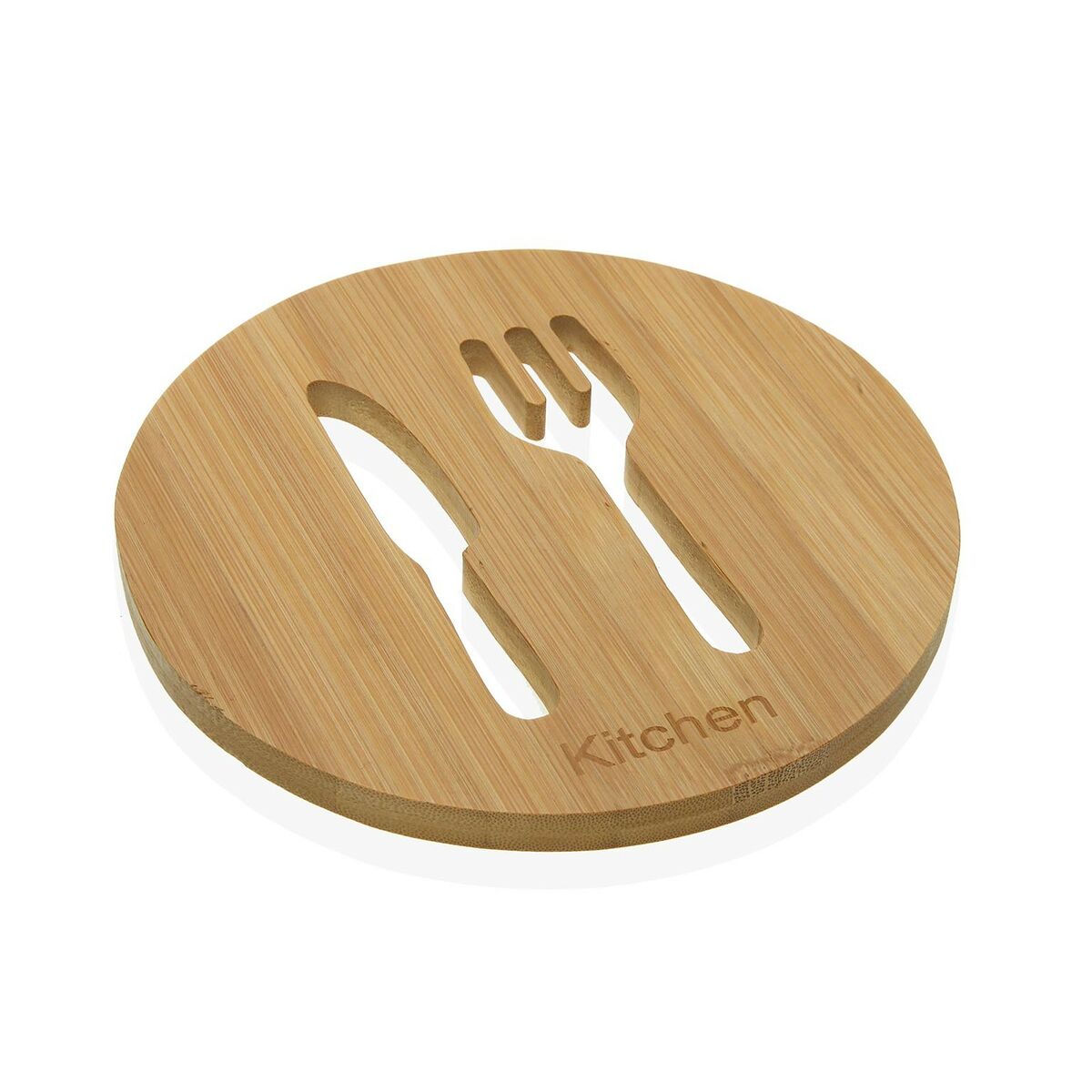 Bordsunderlägg Versa Keramik Bambu (17,5 x 1 x 17,5 cm)