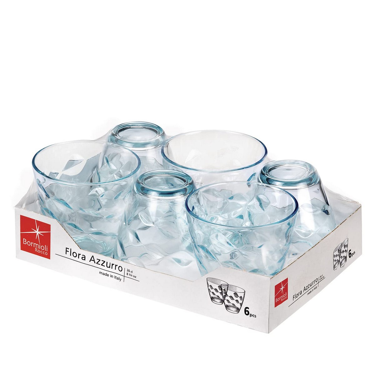 Glasset Bormioli Rocco 6 antal Blå Glas (260 ml) - 2