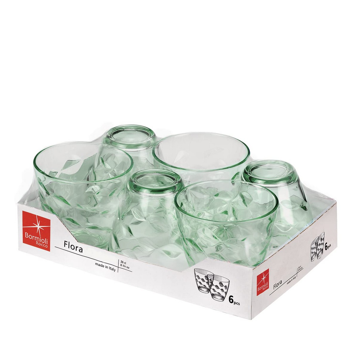 Glasset Bormioli Rocco Flora Grön Glas 260 ml - 3