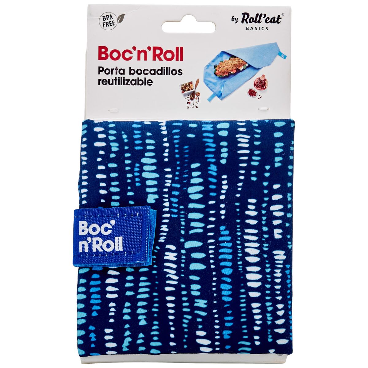Lunchväska Roll'eat Boc'n'roll Essential Marine Blå (11 x 15 cm)
