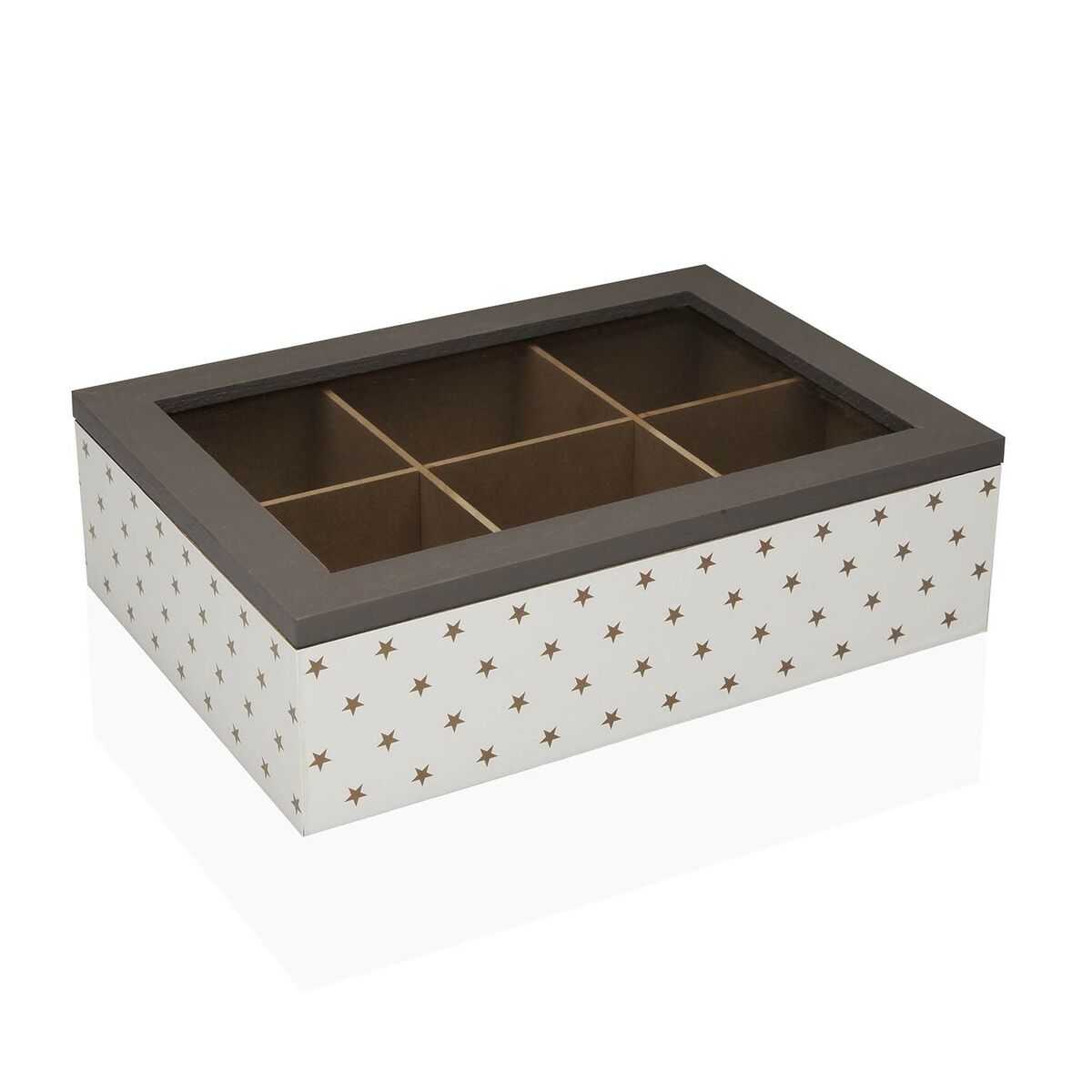 Låda för örtte Versa Stary Trä 17 x 7 x 24 cm