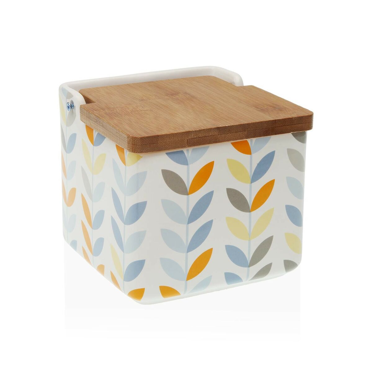 Saltkar med lock Versa Erin 12,2 x 11,5 x 12,2 cm Keramik