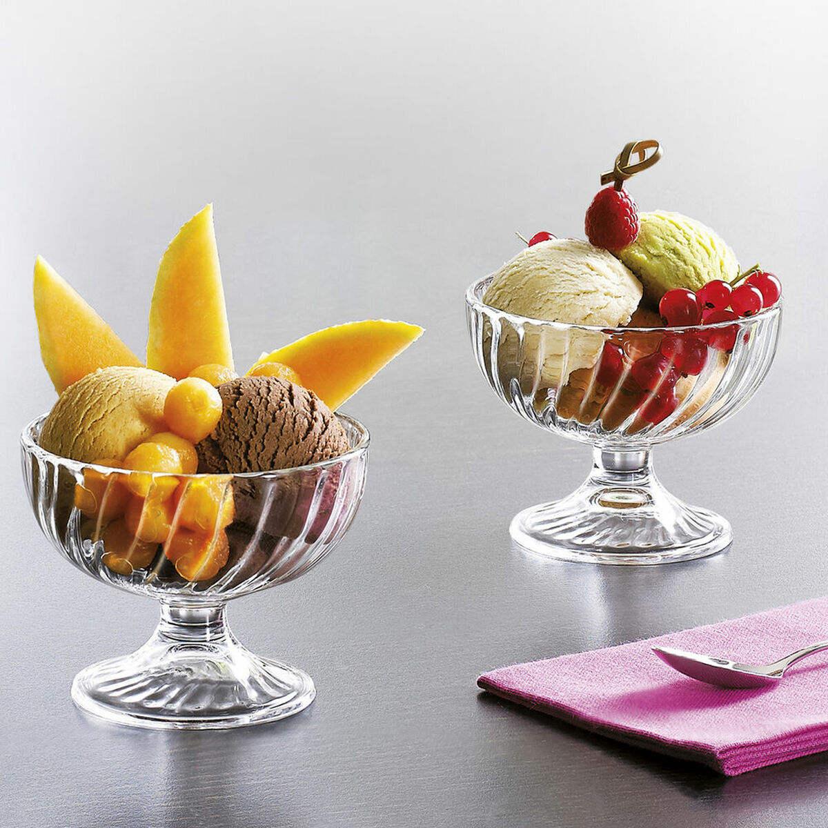 Glasset Arcoroc Sorbet Glass Transparent Glas 380 ml 6 Delar - 2