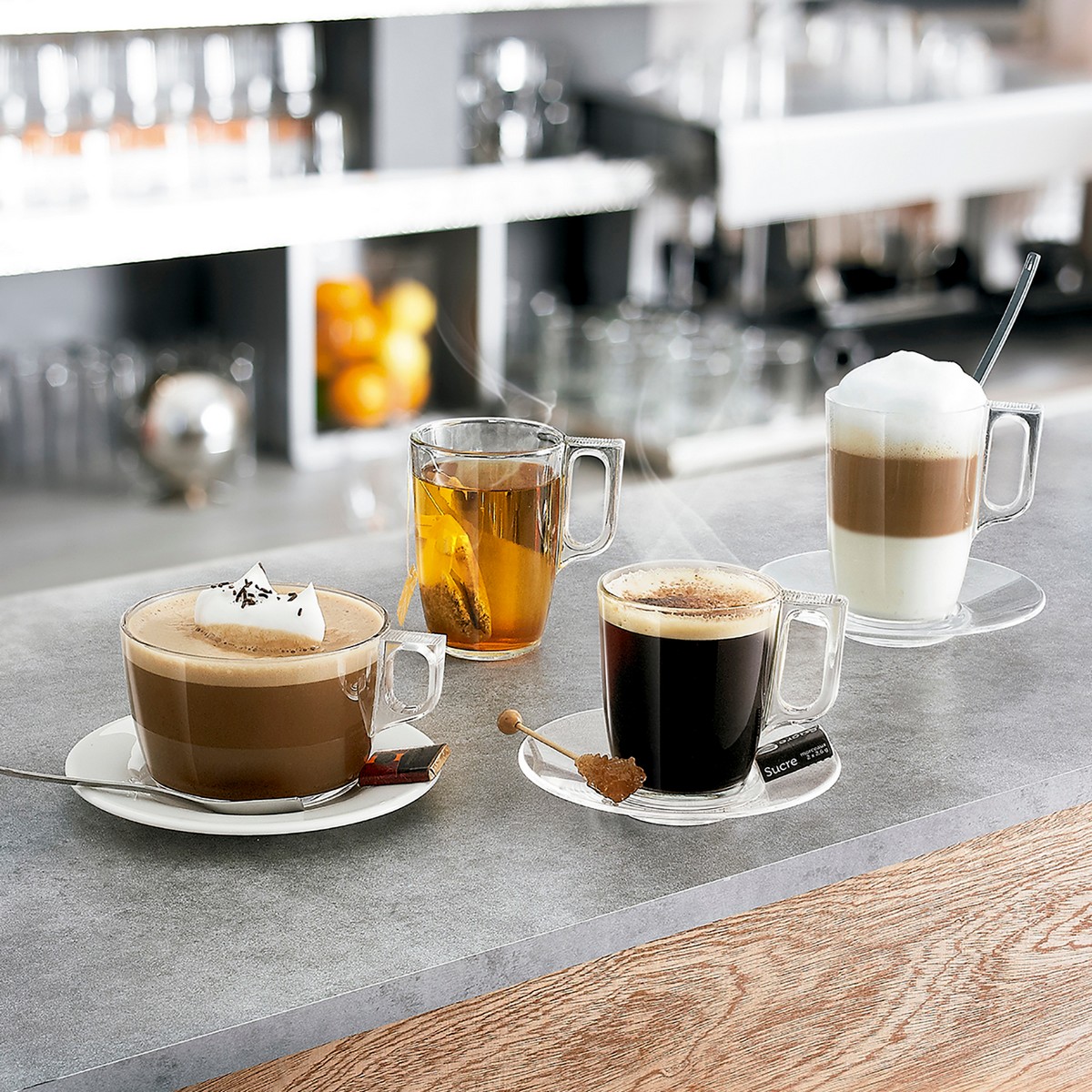 Set med kaffekoppar Arcoroc Gul Glas (220 ml) (6 antal) - 3