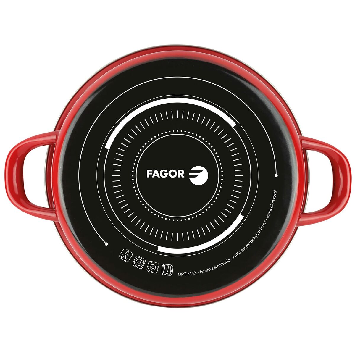 Kastrull FAGOR Optimax Röd Emaljerat stål (Ø 20 x 10 cm) - 2