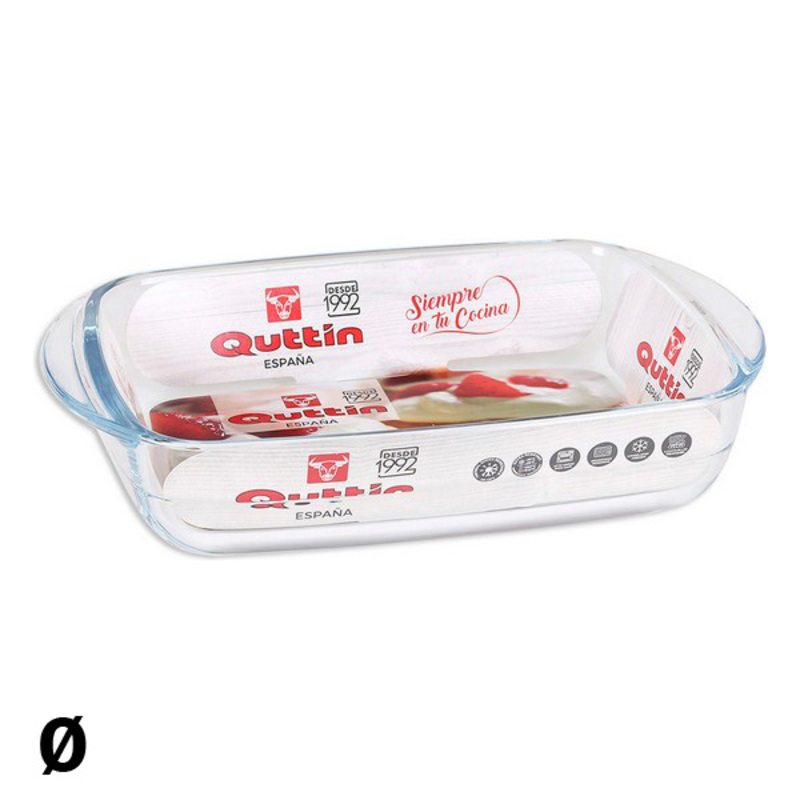 Servingsfat Quttin Glas, Kapacitet: 1,9 L - 28 x 19,9 x 5 cm - 11