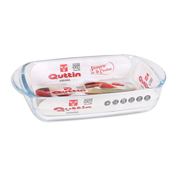 Servingsfat Quttin Glas, Kapacitet: 3 L - 35,4 x 22 x 5,5 cm
