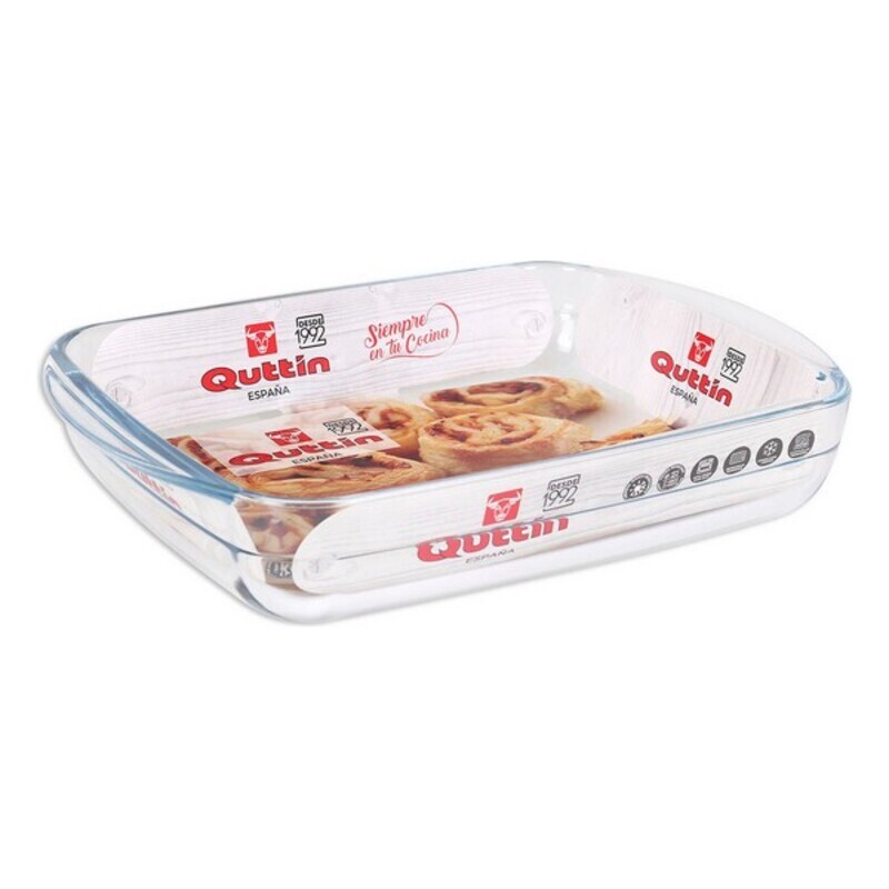 Servingsfat Quttin Glas, Kapacitet: 3 L - 35,4 x 22 x 5,5 cm - 10