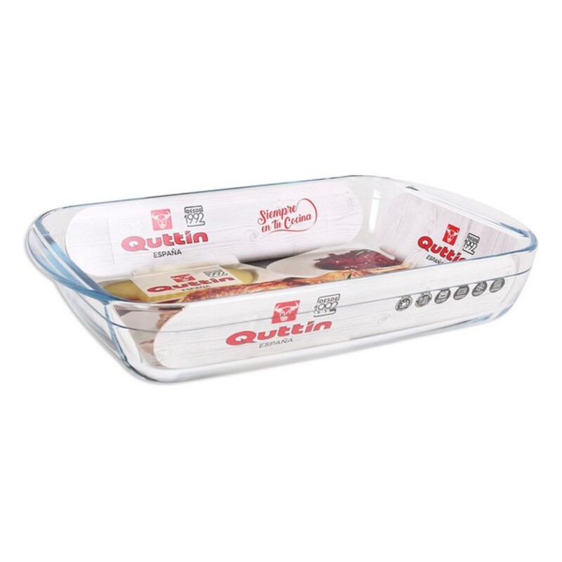 Servingsfat Quttin Glas, Kapacitet: 4,2 L - 38,8 x 23,9 x 6,6 cm - 14