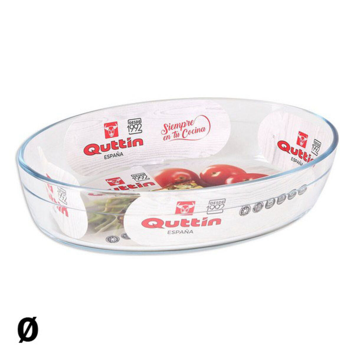 Servingsfat Quttin Glas, Kapacitet: 3,4 L - 35,1 x 24,1 x 6,5 cm - 11