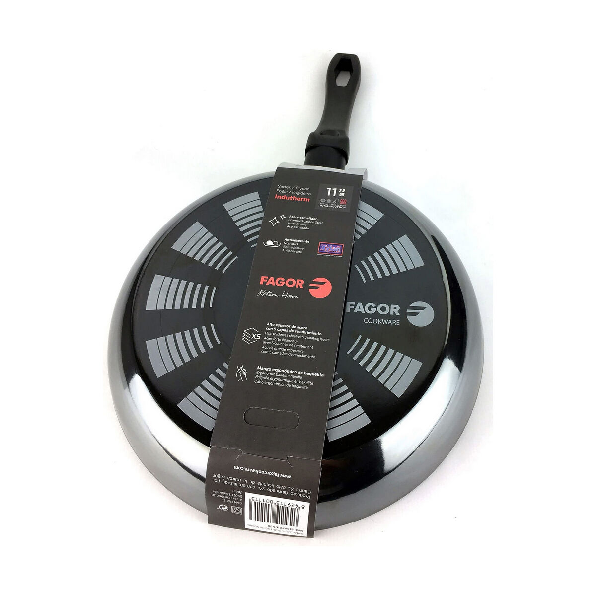 Stekpanna FAGOR Indutherm Svart Emaljerat stål (Ø 28 cm) - 5