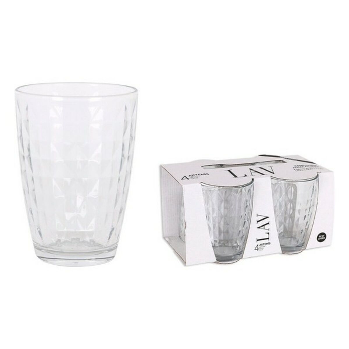 Glasset LAV Artemis 415 ml 340 ml 415 ml (4 antal), Kapacitet: 415 cc - ø 8,6 x 12 cm - 13