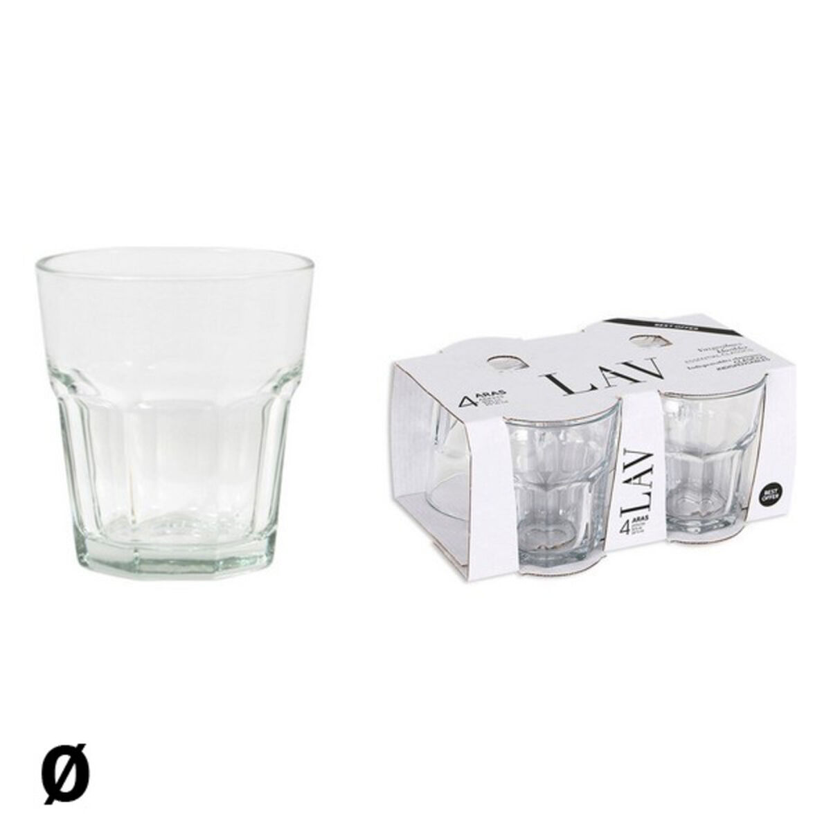 Glasset LAV Aras 325 ml (4 antal), Kapacitet: 325 g - ø 8,3 x 12 cm - 7