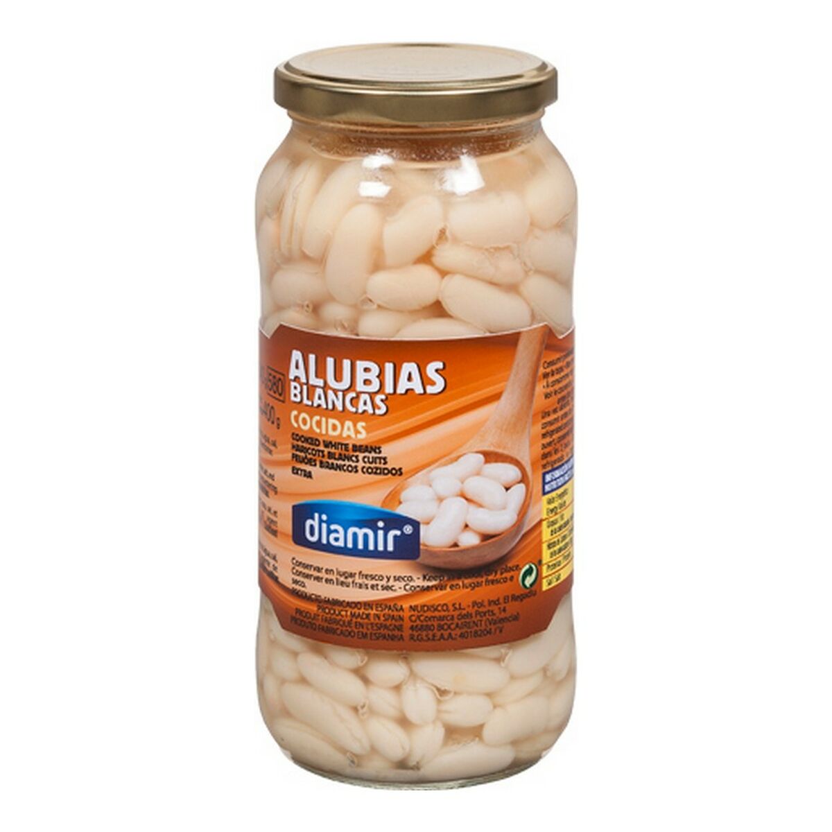 Kokta vita bönor Diamir (540 g)