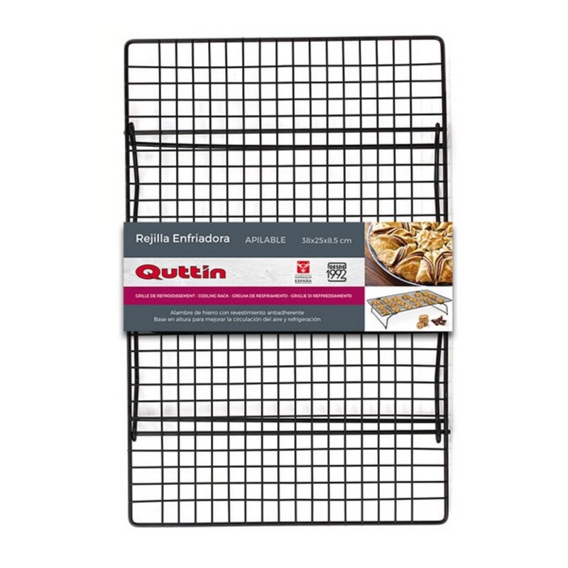 Kylgaller Quttin Stapelbara Rektangulär Svart (38 x 25 x 8,5 cm) - 4