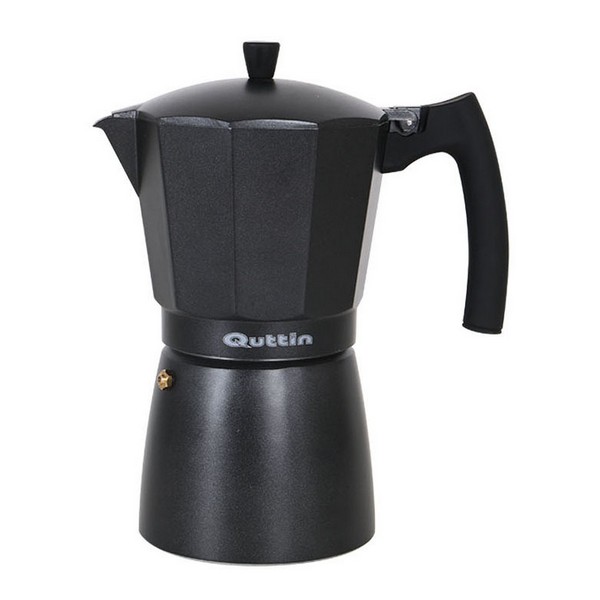 Italiensk Kaffepanna Quttin Darkblack Induktionshäll Svart, Kapacitet: 6 Koppar - 3