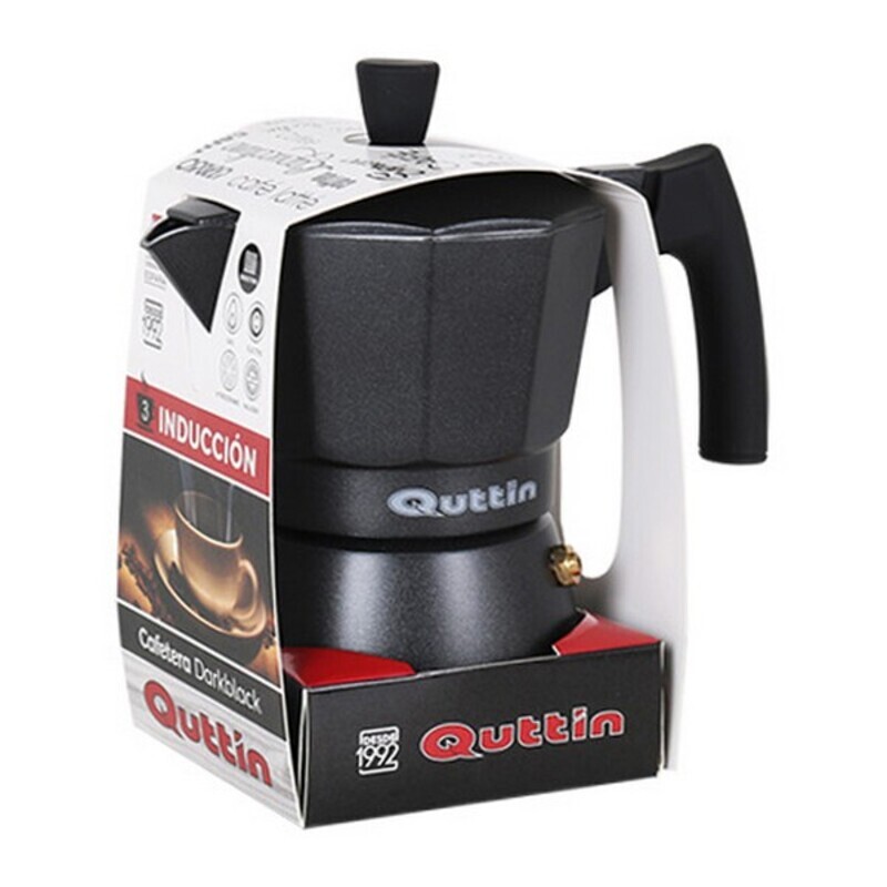 Italiensk Kaffepanna Quttin Darkblack Induktionshäll Svart, Kapacitet: 6 Koppar - 12