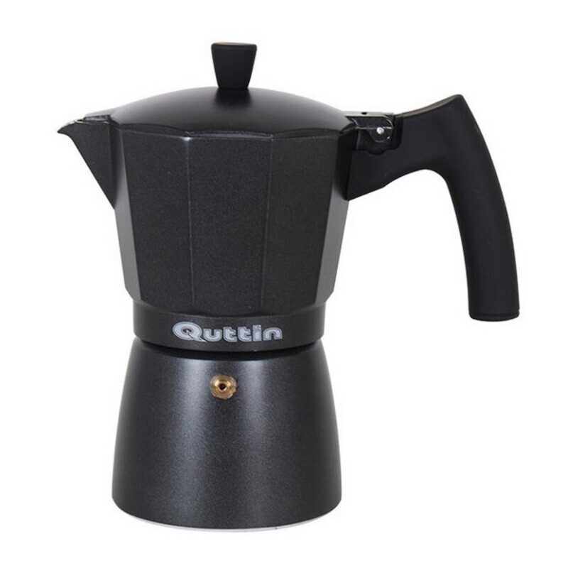 Italiensk Kaffepanna Quttin Darkblack Induktionshäll Svart, Kapacitet: 6 Koppar - 9