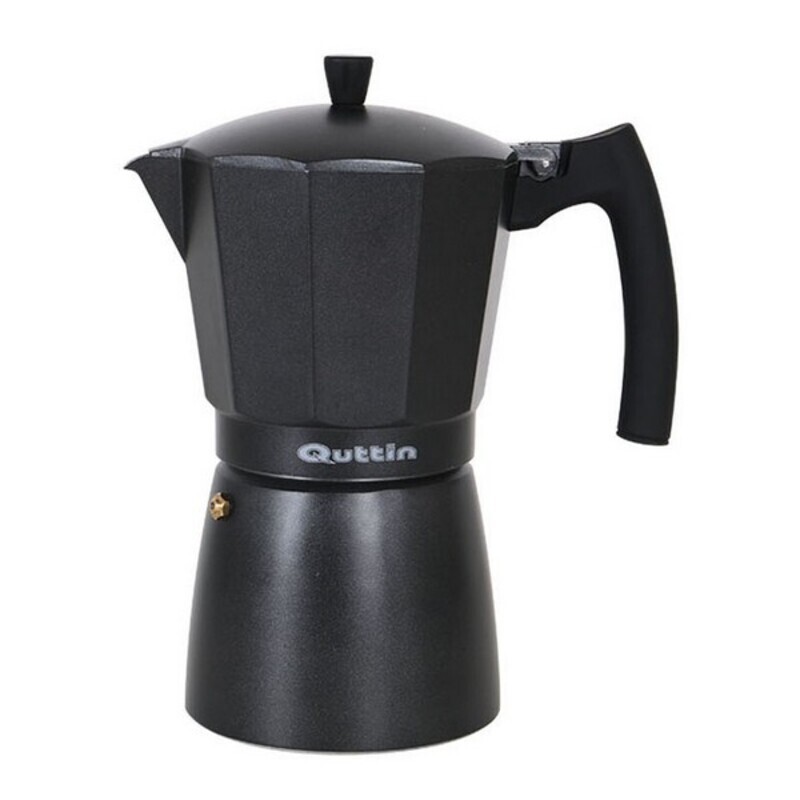 Italiensk Kaffepanna Quttin Darkblack Induktionshäll Svart, Kapacitet: 9 Koppar - 11
