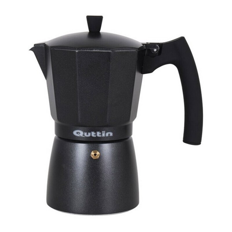 Italiensk Kaffepanna Quttin Darkblack Induktionshäll Svart, Kapacitet: 9 Koppar - 15