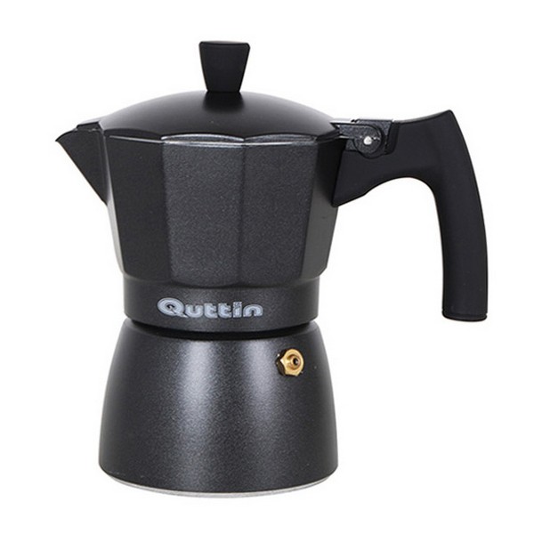 Italiensk Kaffepanna Quttin Darkblack Induktionshäll Svart, Kapacitet: 12 koppar - 8