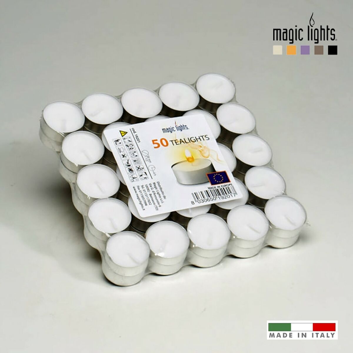 Set med levande ljus Magic Lights 50 Delar Vit - 2