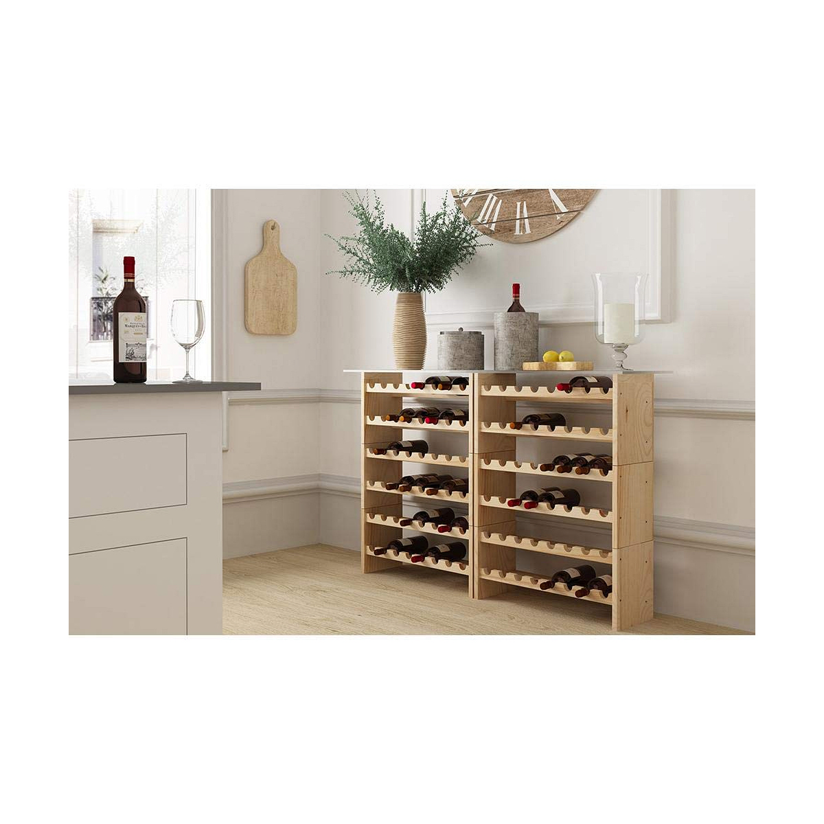 Flaskställ Astigarraga Merlot Brun Furu (68,8 x 25 x 30 cm) - 2