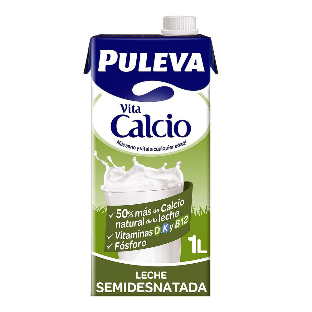 Halvskummad mjölk Puleva Kalcium (1 L)