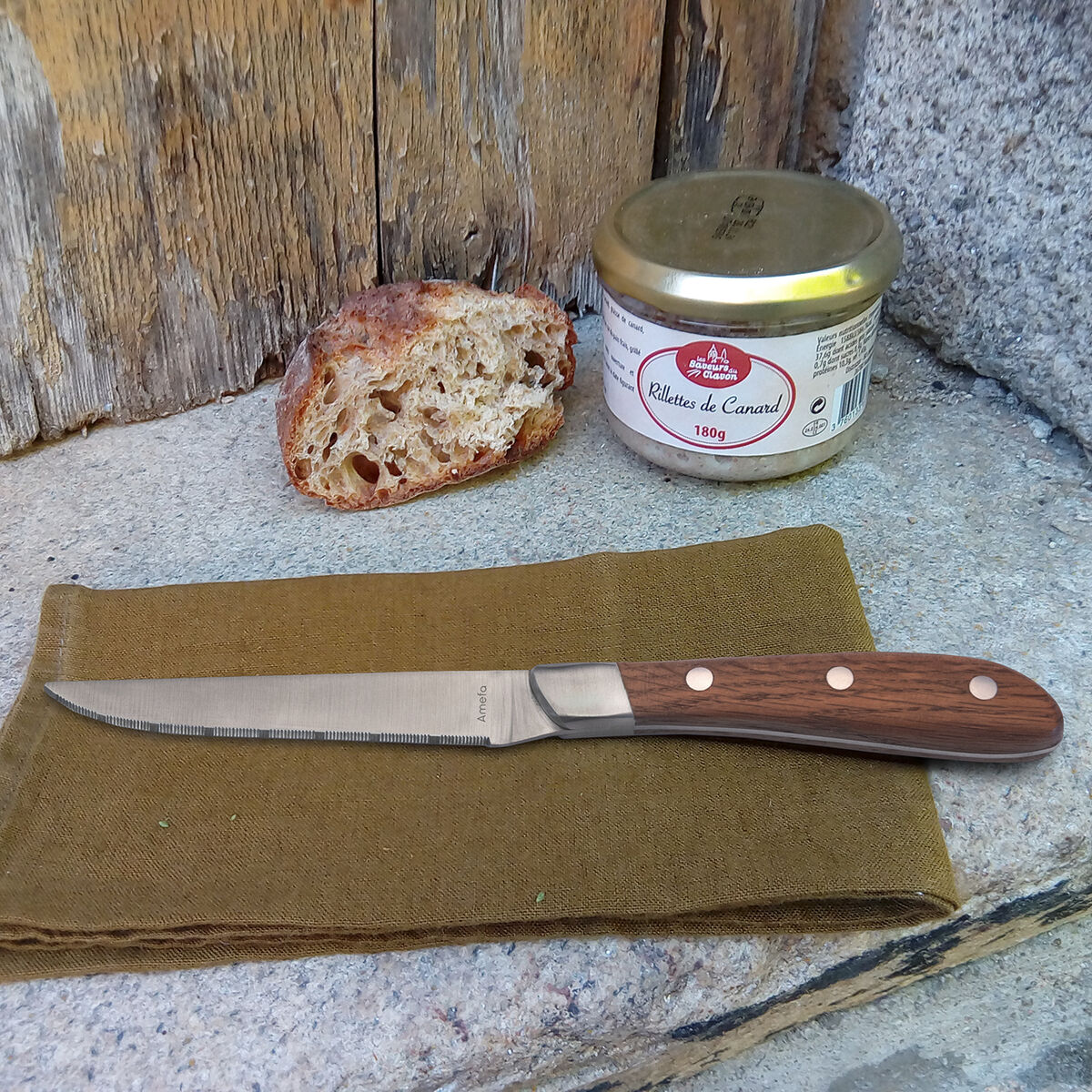 Set med köttknivar Amefa Achille Dvobarvna Metall 23 x 2,4 x 1,5 cm - 2