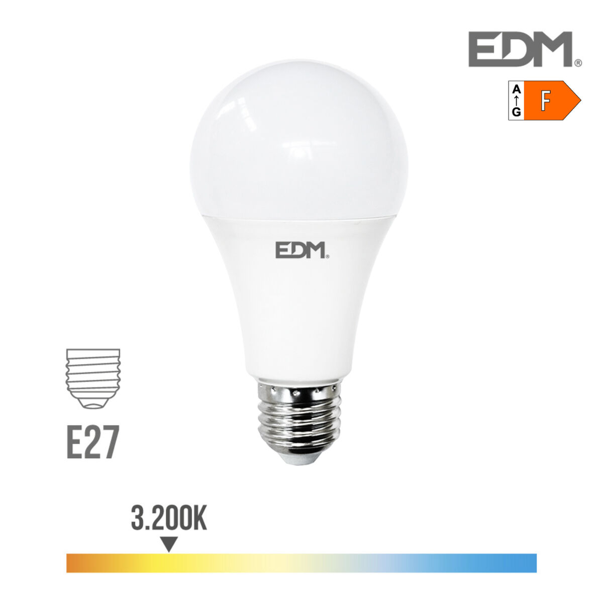 LED-lampa EDM E27 2700 lm F 24 W (3200 K)