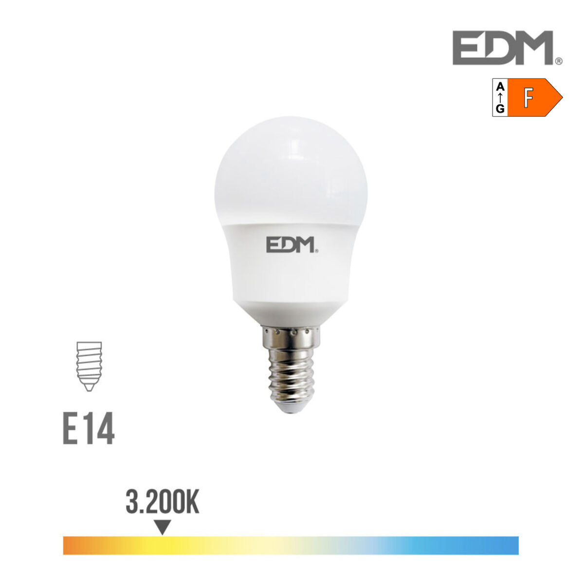 LED-lampa EDM 940 Lm E14 8,5 W F (3200 K)