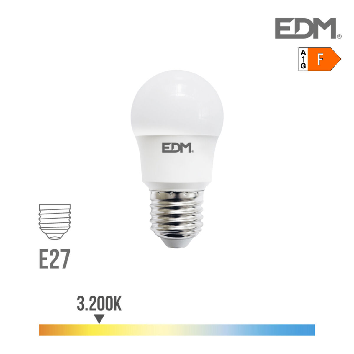 LED-lampa EDM 940 Lm E27 8,5 W F (3200 K)