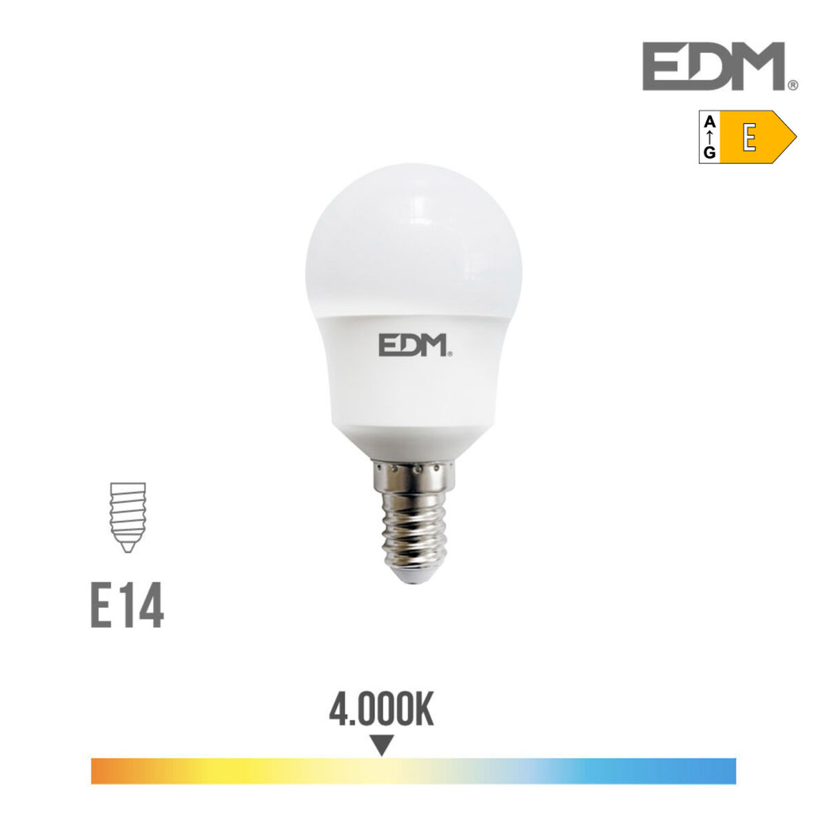 LED-lampa EDM 940 Lm E14 8,5 W E (4000 K)