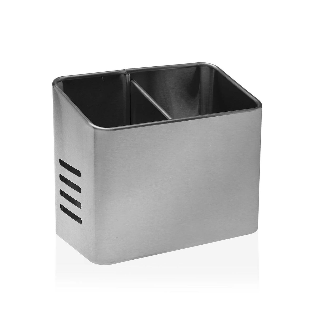 Besticks-sortering Versa Silvrig 9,5 x 16 x 13,5 cm Metall Stål