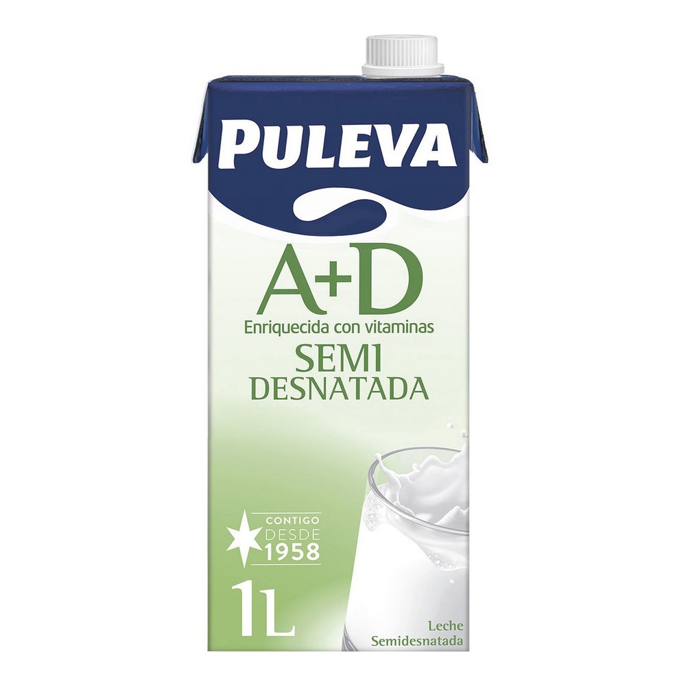 Halvskummad mjölk Puleva A+D (1 L)