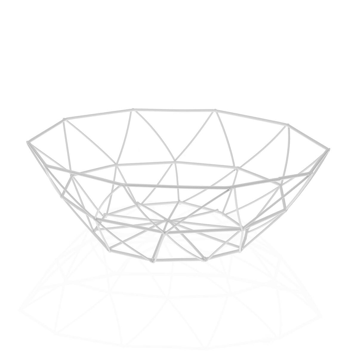Fruktskål Versa Arco Vit Stål (27 x 8 x 27 cm)
