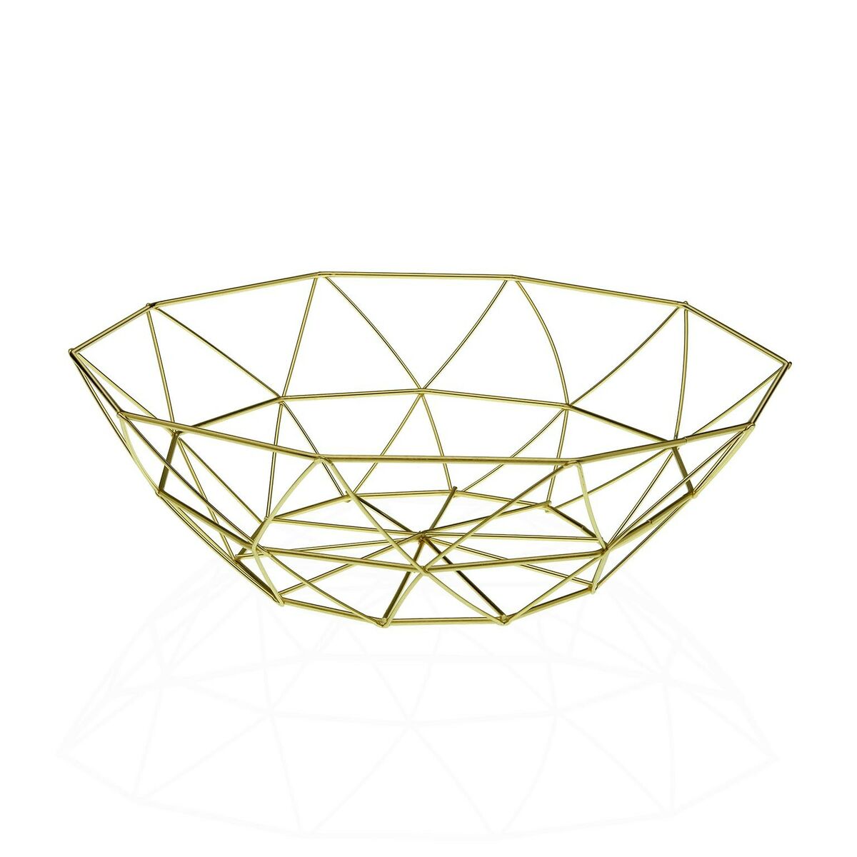 Fruktskål Versa Arco Gyllene Stål (27 x 8 x 27 cm)