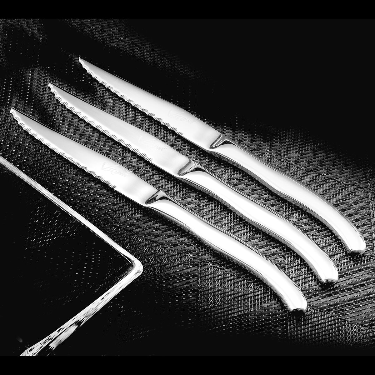 Set med köttknivar Amefa Virgule Metall Dvobarvna 12 antal (23,5 x 1,9 x 0,8 cm) - 2