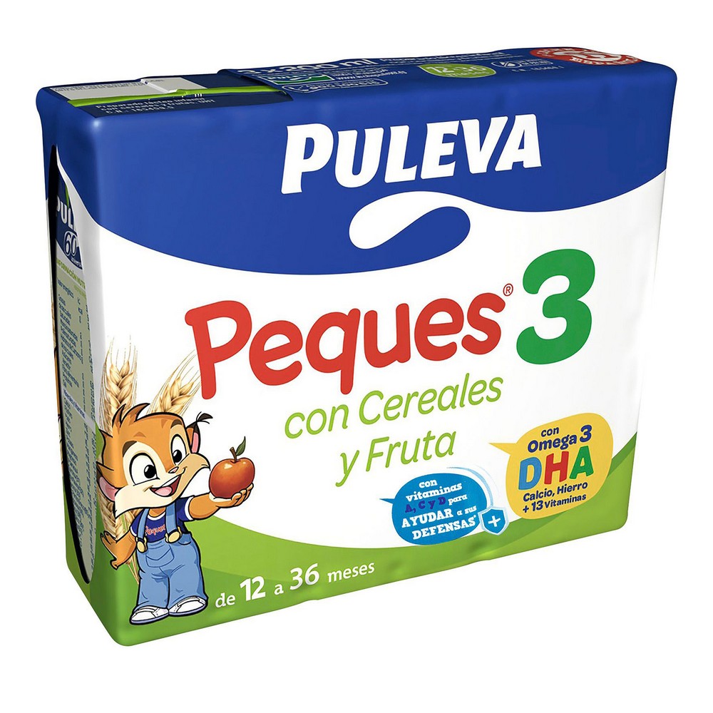 Growing-Up Milk Puleva Peques 3 Flingor Frutas (3 x 200 ml)