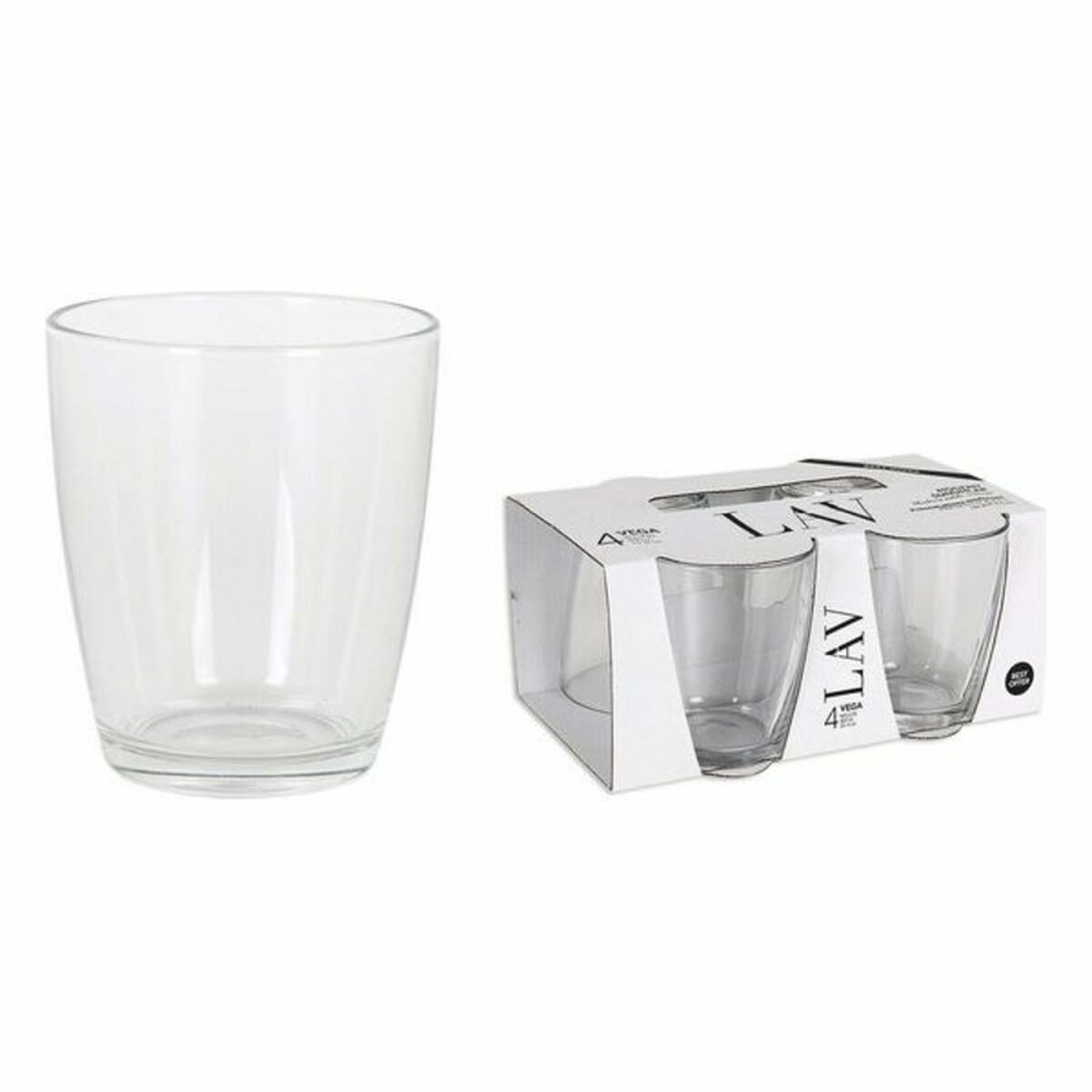 Glasset LAV Vega 340 ml Glas (4 uds) (340 cc) - 2