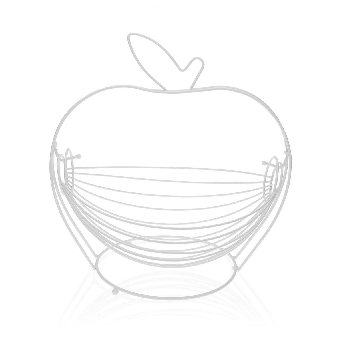 Fruktskål Versa Vit Äpple Stål (24,5 x 29,5 x 30 cm)