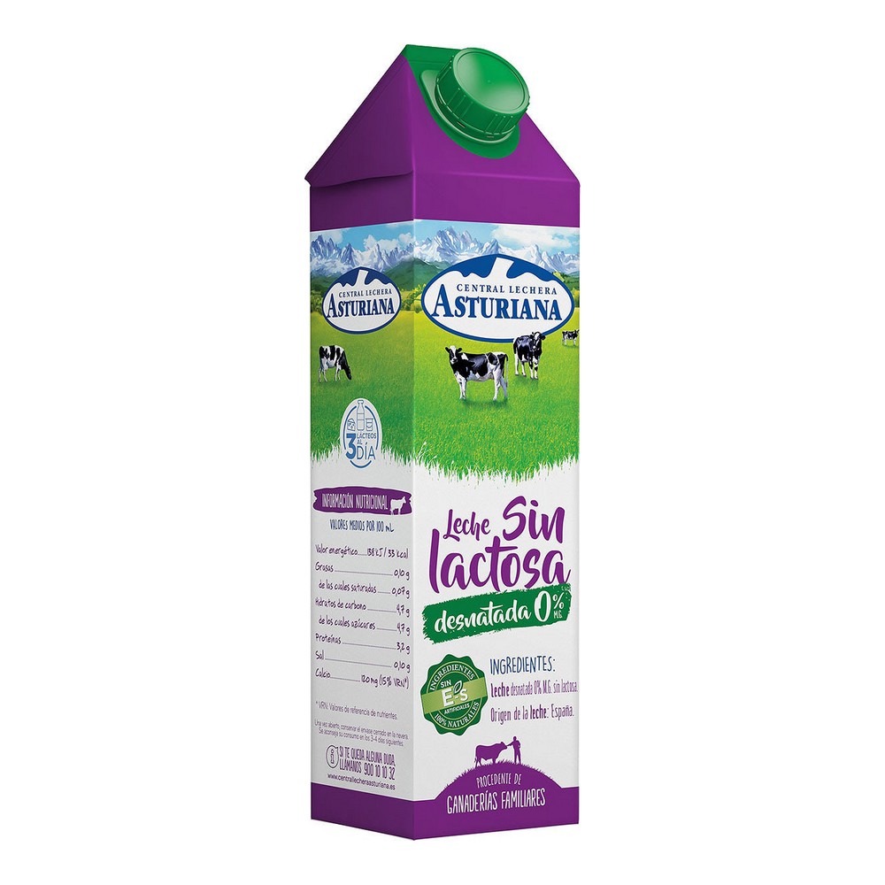 Skummad mjölk Central Lechera Asturiana Laktosfri (1 L)
